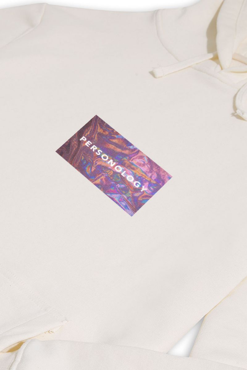 Ecru Premium Cotton Glare Design Pullover Hoodie