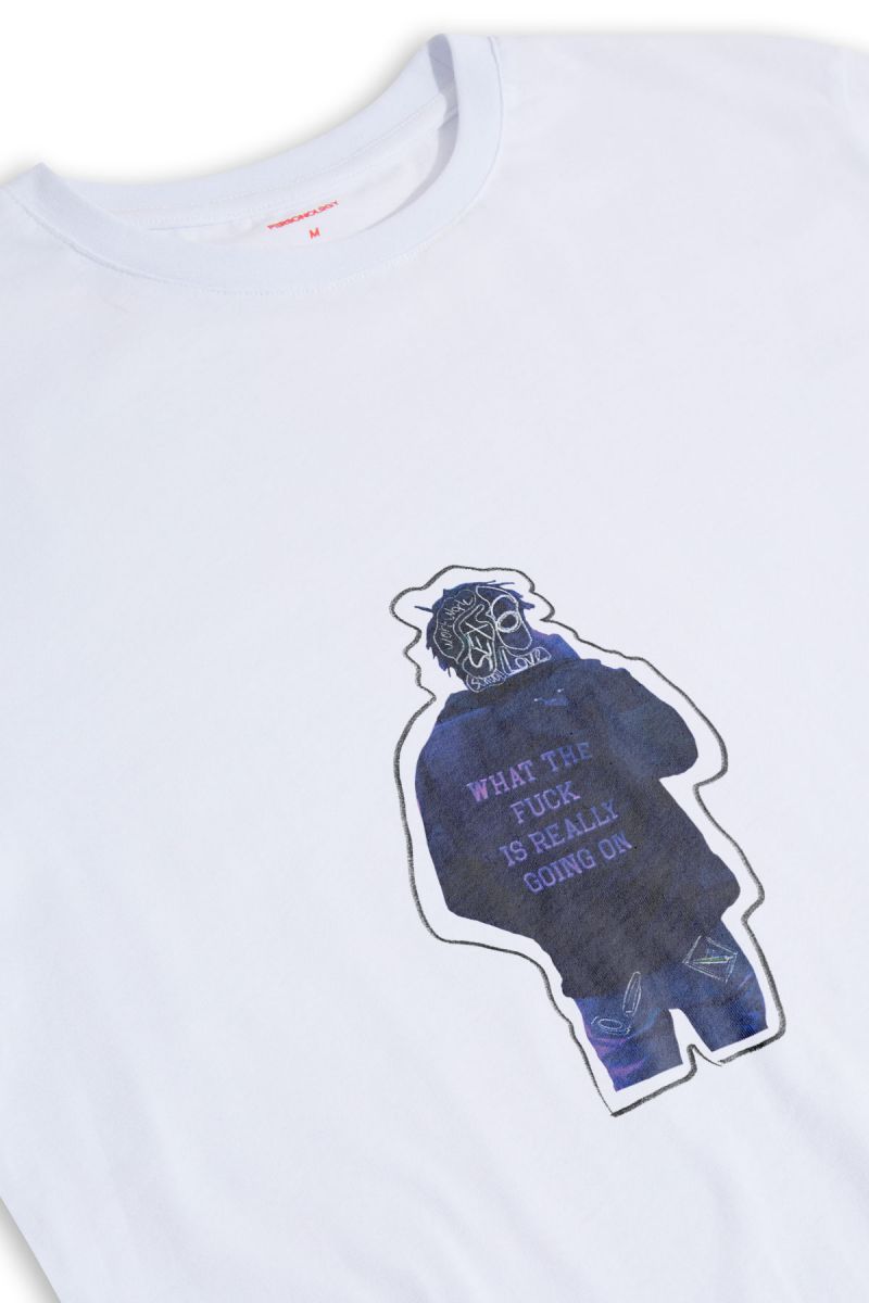 White Soft Fabric Like Us Design Short Sleeve Tee
