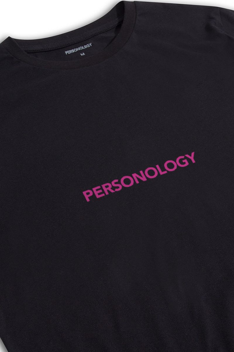 Black Soft Fabric Lost Design Short Sleeve Tee