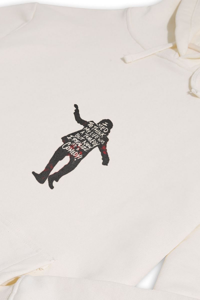 Ecru Premium Cotton Comedy Design Pullover Hoodie