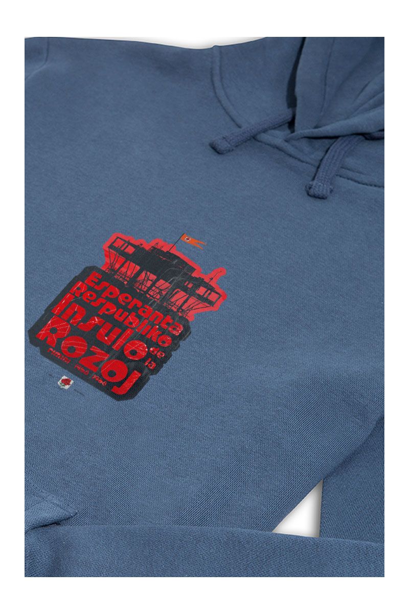 Navy Premium Cotton Esperanto Respublic Design Pullover Hoodie