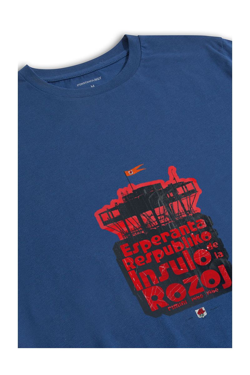 Navy Soft Fabric Esperanto Respublic Design Short Sleeve Tee