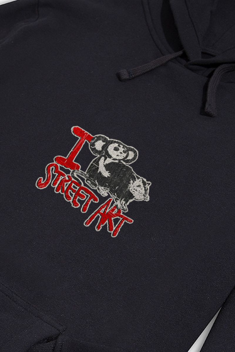 Black Premium Cotton I FFF Street Art Design Pullover Hoodie