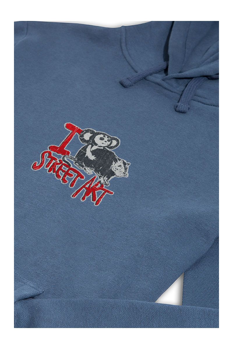 Navy Premium Cotton I FFF Street Art Design Pullover Hoodie