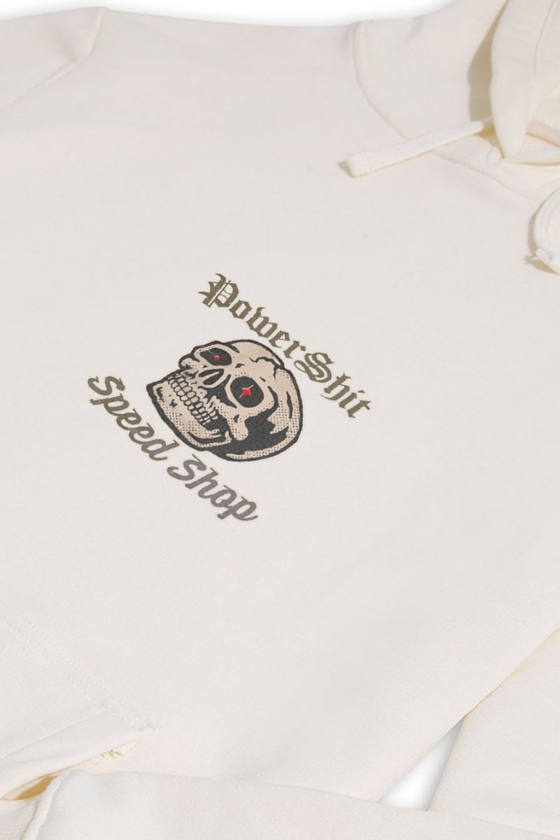 Ecru Premium Cotton Skull Design Pullover Hoodie