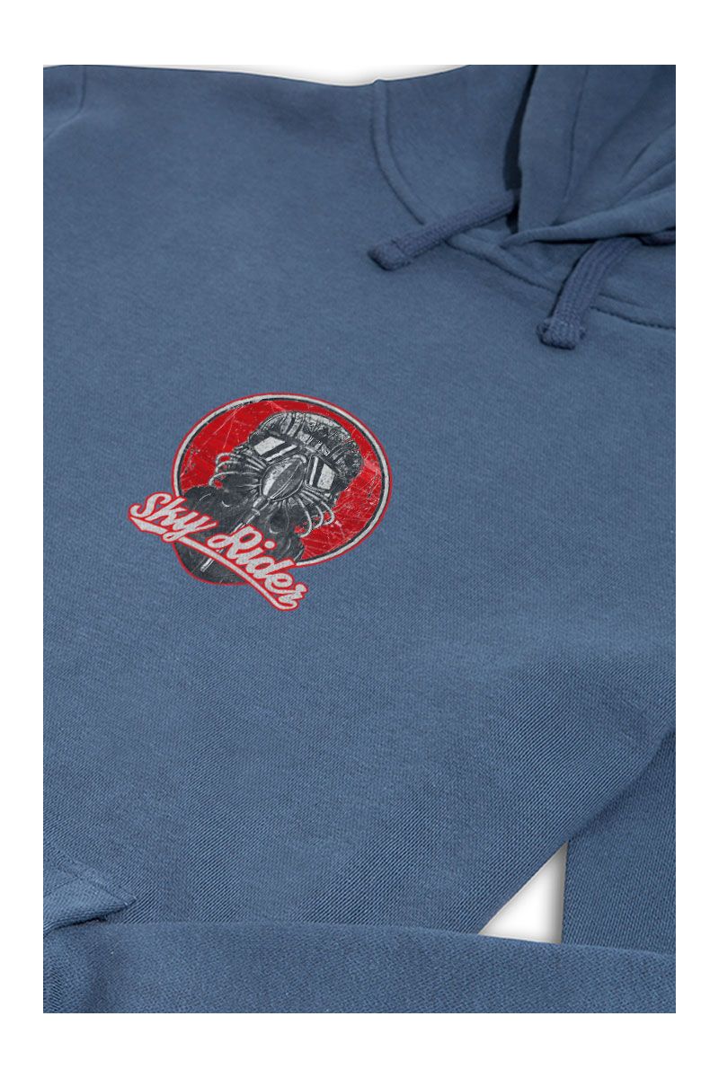 Navy Premium Cotton Sky Rides Design Pullover Hoodie