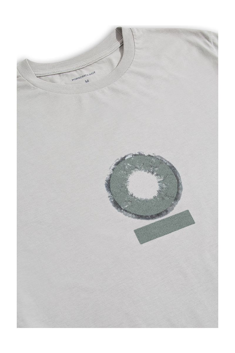 Grey Soft Fabric Personology Design Short Sleeve Tee