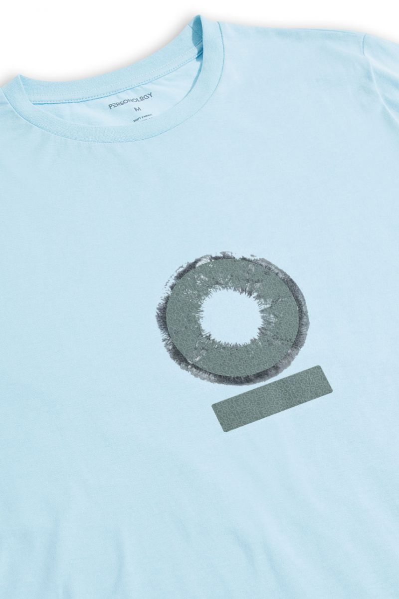 Blue Soft Fabric Personology Design Short Sleeve Tee
