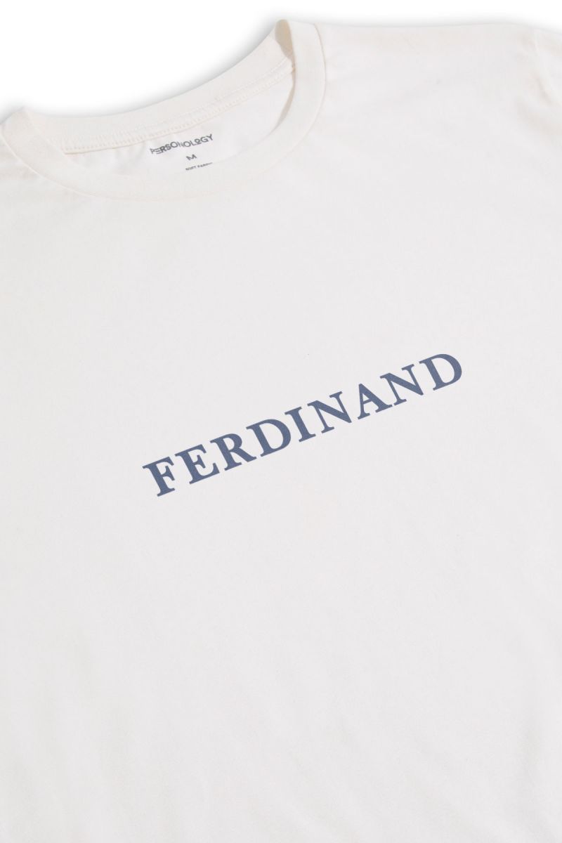 Off White Soft Fabric Ferdinand Design Short Sleeve Tee