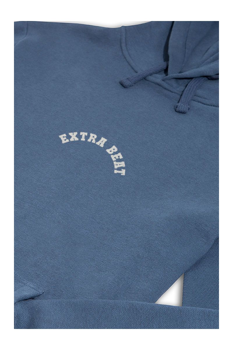 Navy Premium Cotton Extra Beat Design Pullover Hoodie