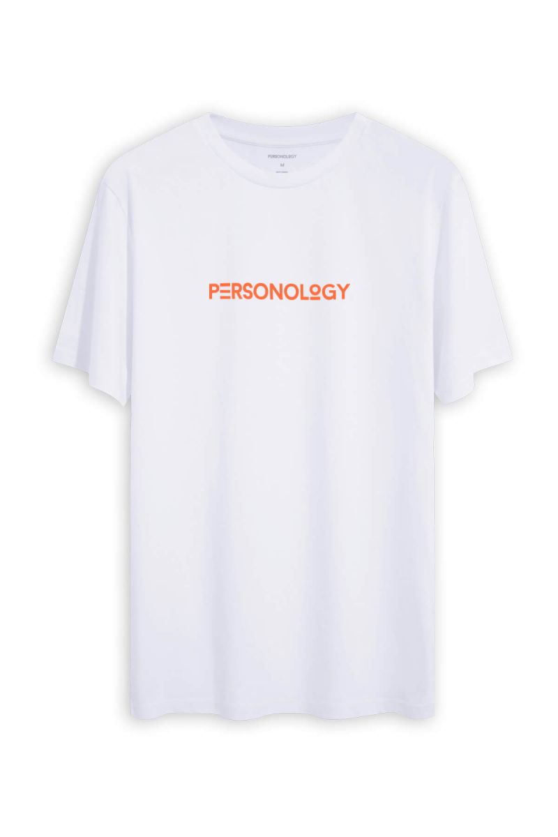 White Soft Fabric Personology Design Short Sleeve Tee