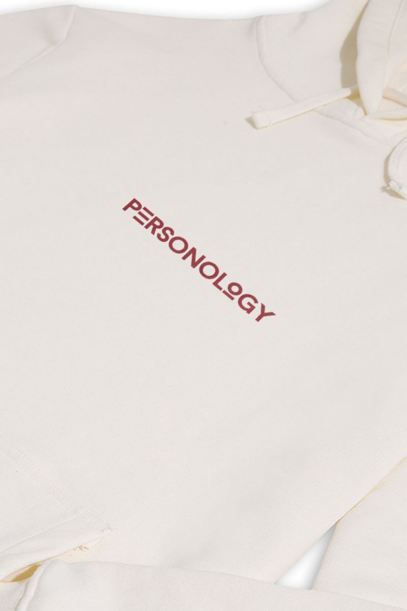Ecru Premium Cotton Personology Design Pullover Hoodie