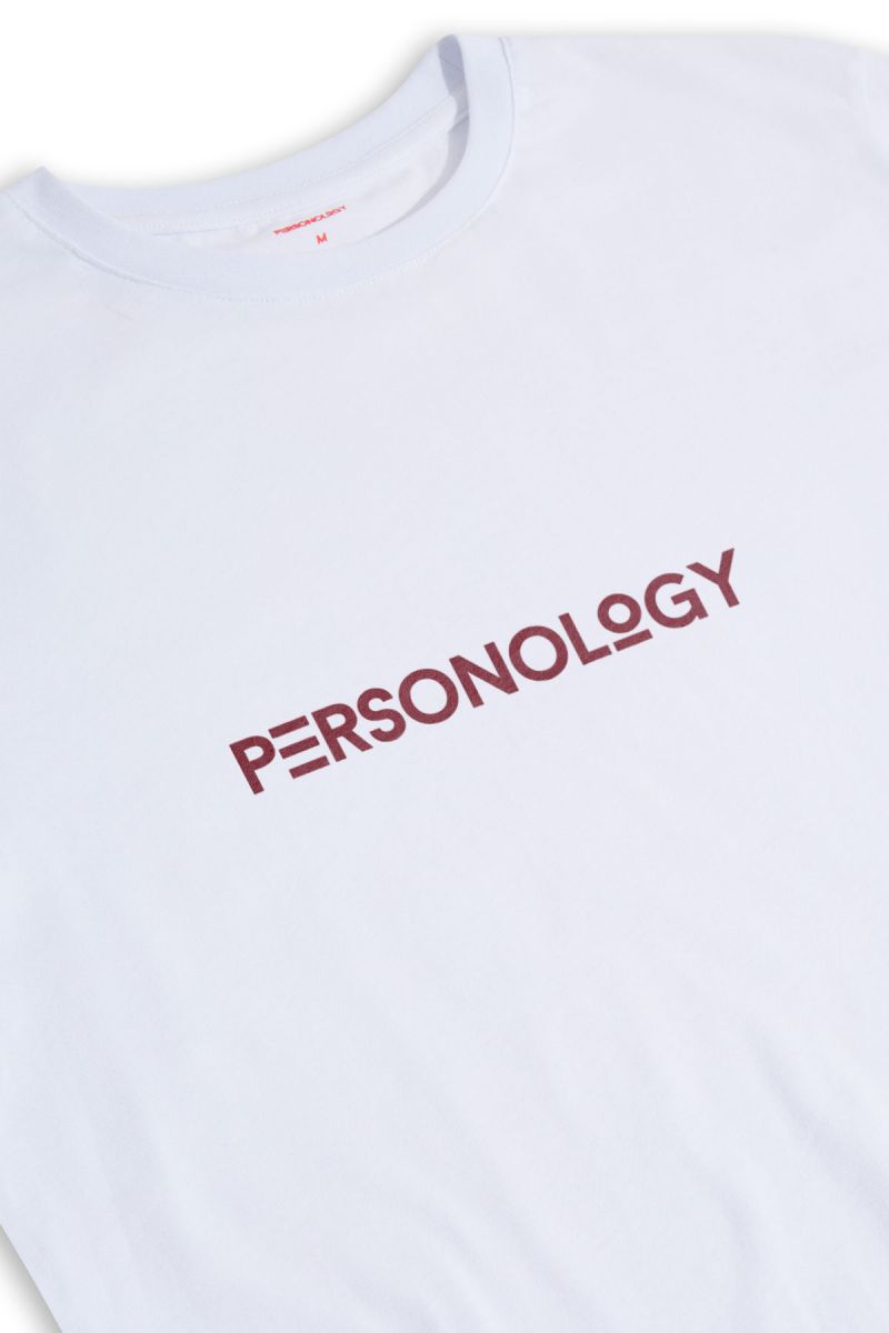 White Soft Fabric Personology Design Short Sleeve Tee