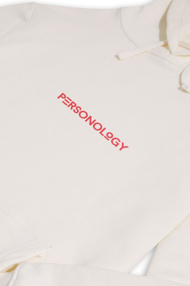 Ecru Premium Cotton Personology Design Pullover Hoodie