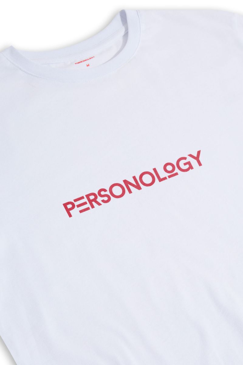 White Soft Fabric Personology Design Short Sleeve Tee