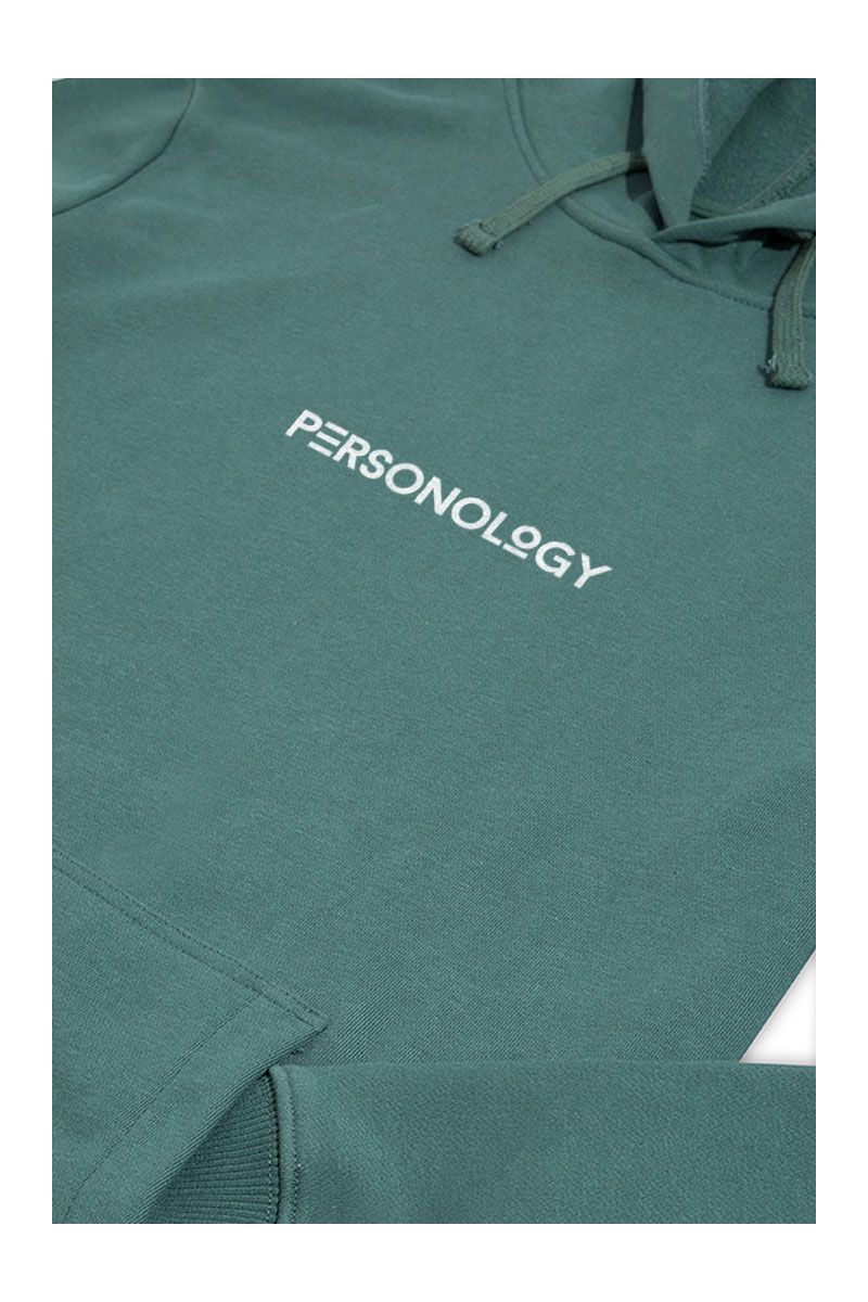 Green Premium Cotton Personology Design Pullover Hoodie