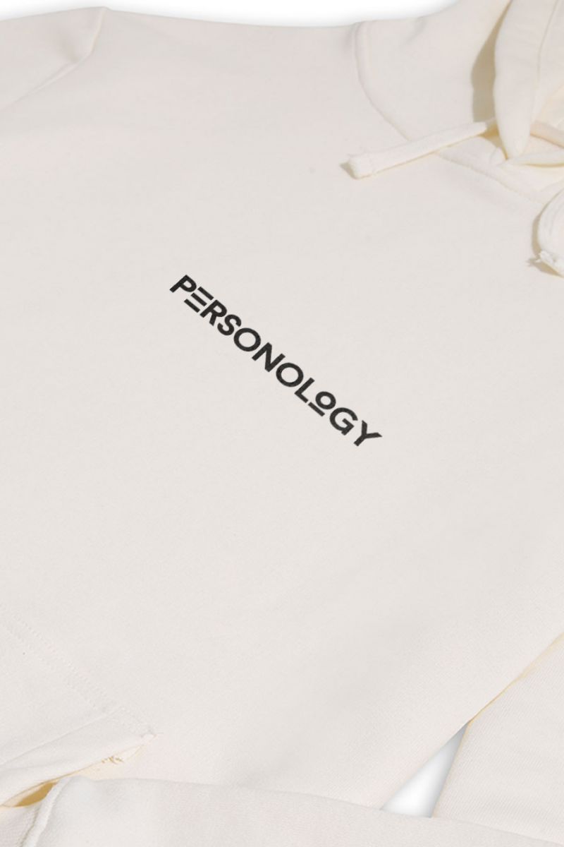 Ecru Premium Cotton Personology Design Pullover Hoodie
