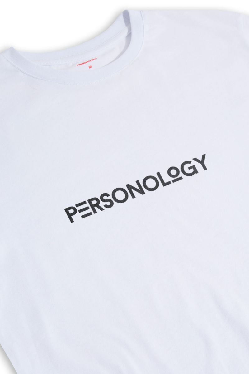 White Soft Fabric Personology Design Short Sleeve Tee