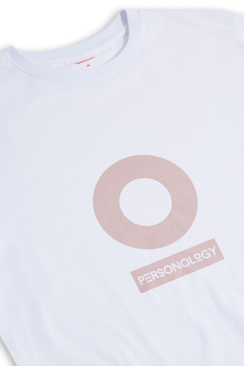 White Soft Fabric Personology Design Short Sleeve Tee
