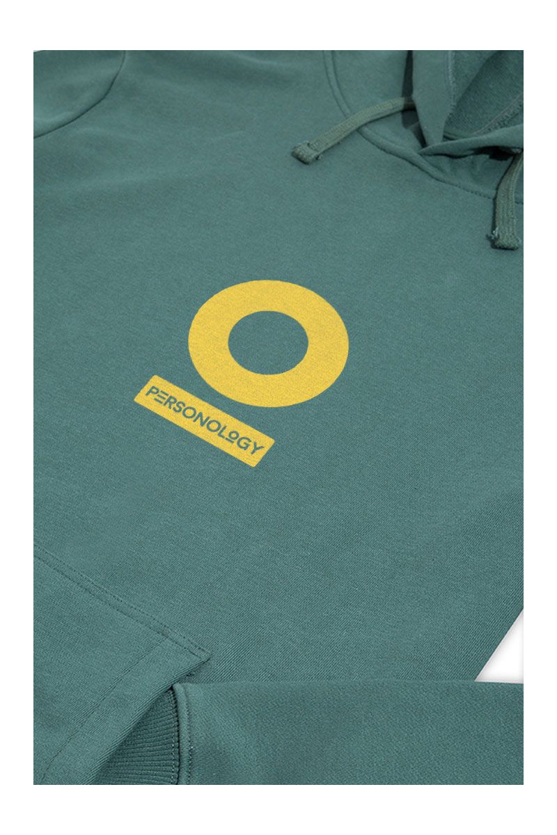 Green Premium Cotton Personology Design Pullover Hoodie