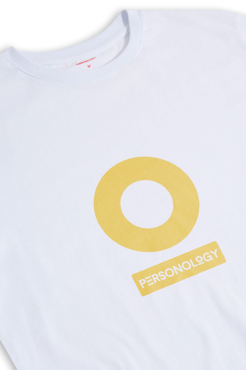 White Soft Fabric Personology Design Short Sleeve Tee