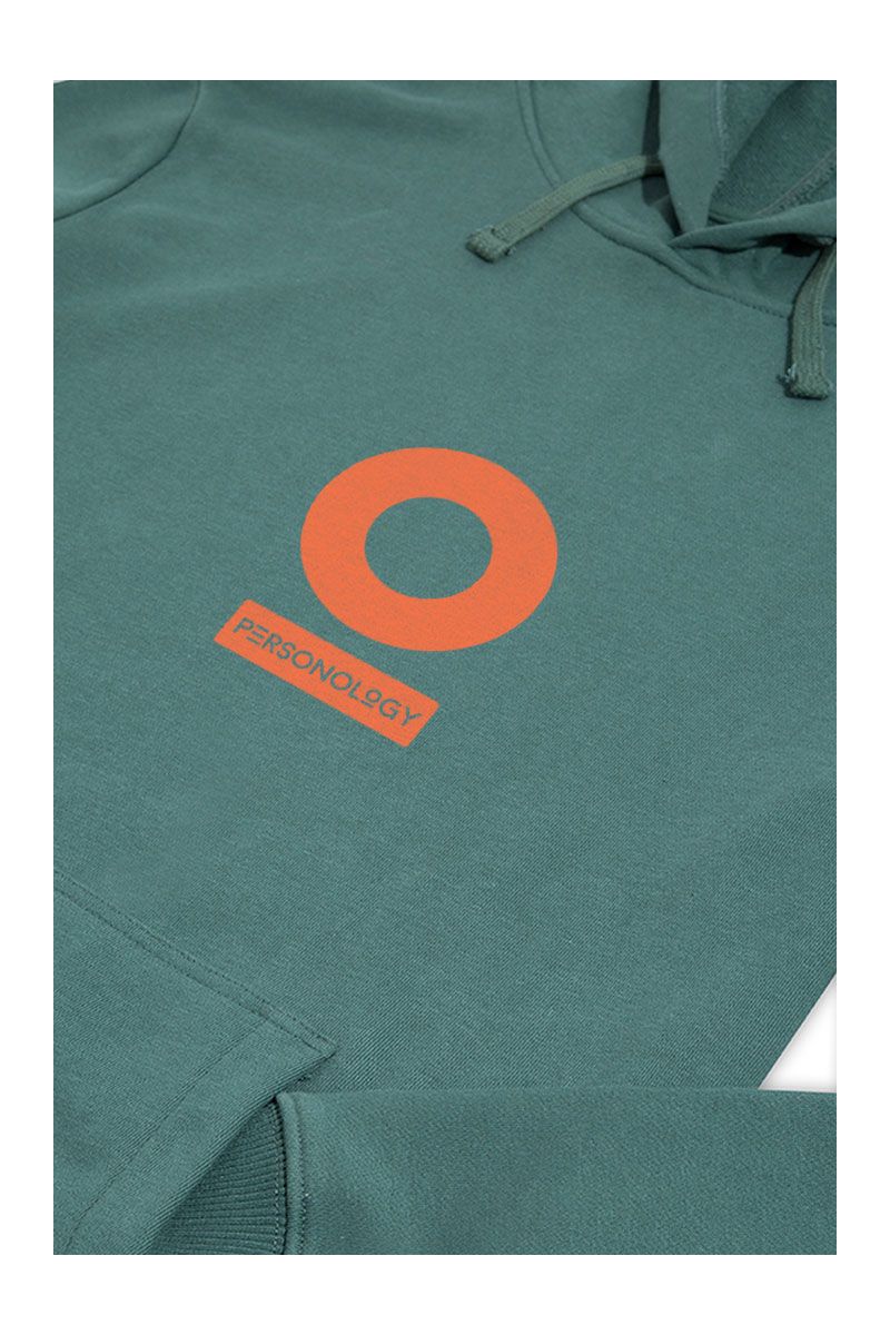 Green Premium Cotton Personology Design Pullover Hoodie