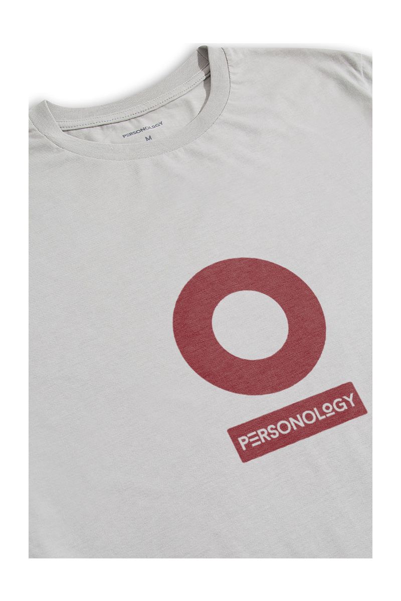 Grey Soft Fabric Personology Design Short Sleeve Tee