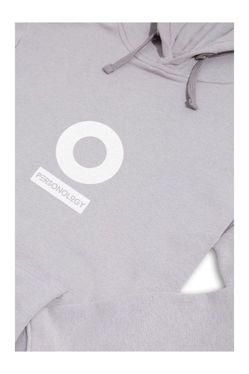 Grey Premium Cotton Personology Design Pullover Hoodie