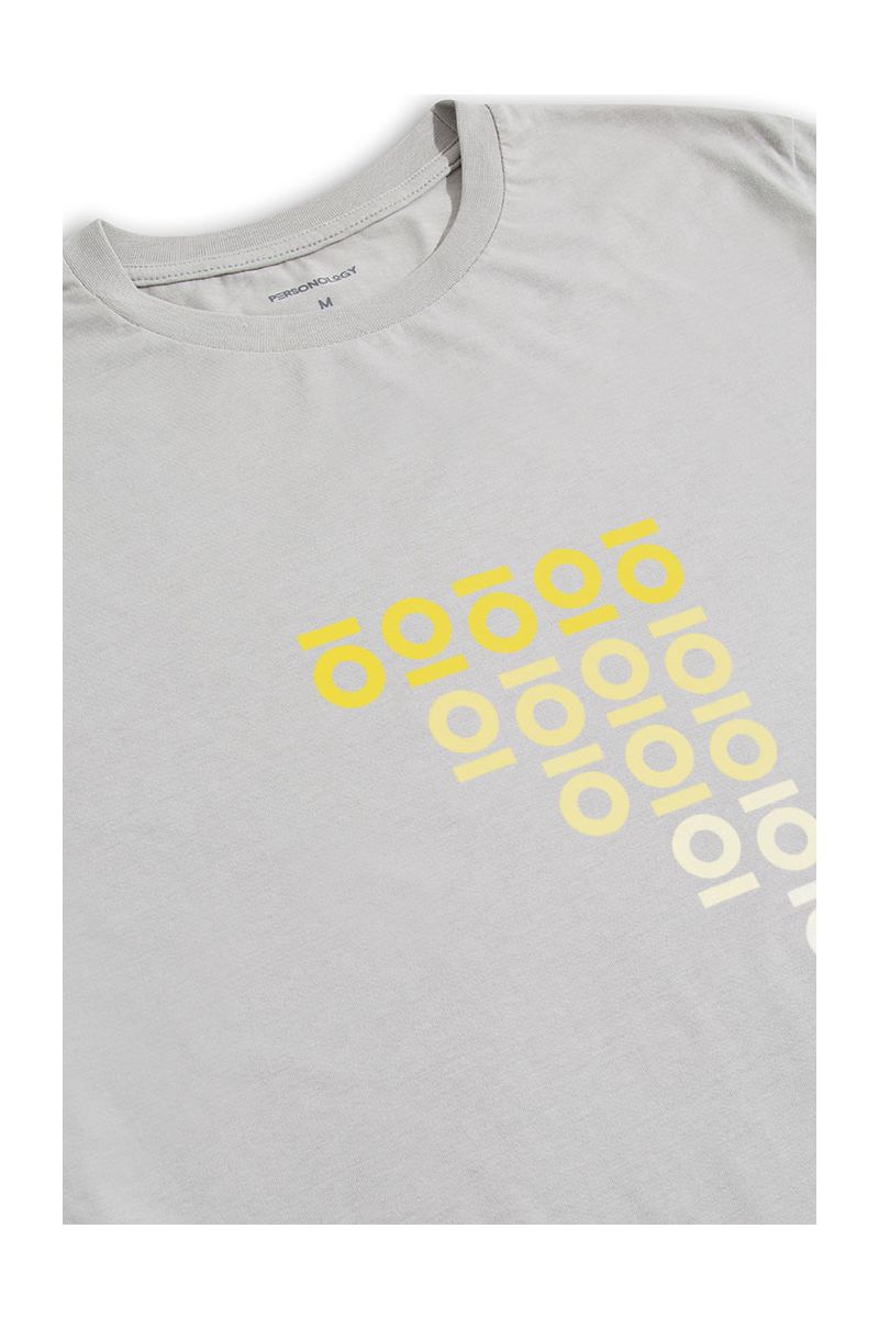 Grey Soft Fabric Personology Design Short Sleeve Tee