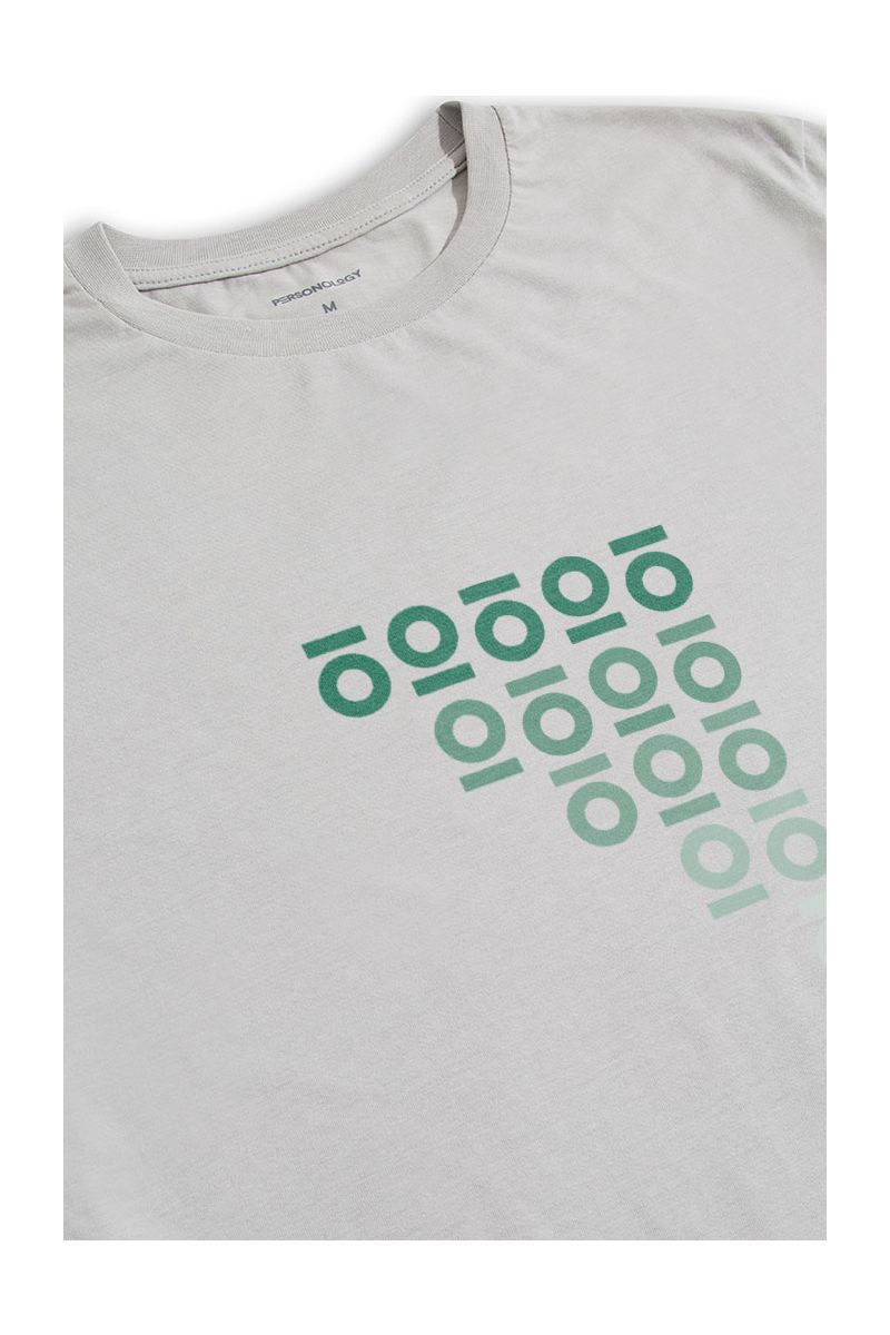 Grey Soft Fabric Personology Design Short Sleeve Tee
