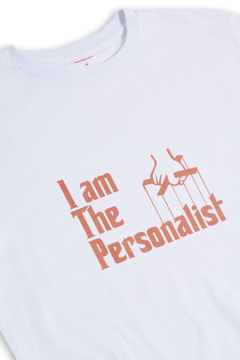 White Soft Fabric I am Personalist Design Short Sleeve Tee