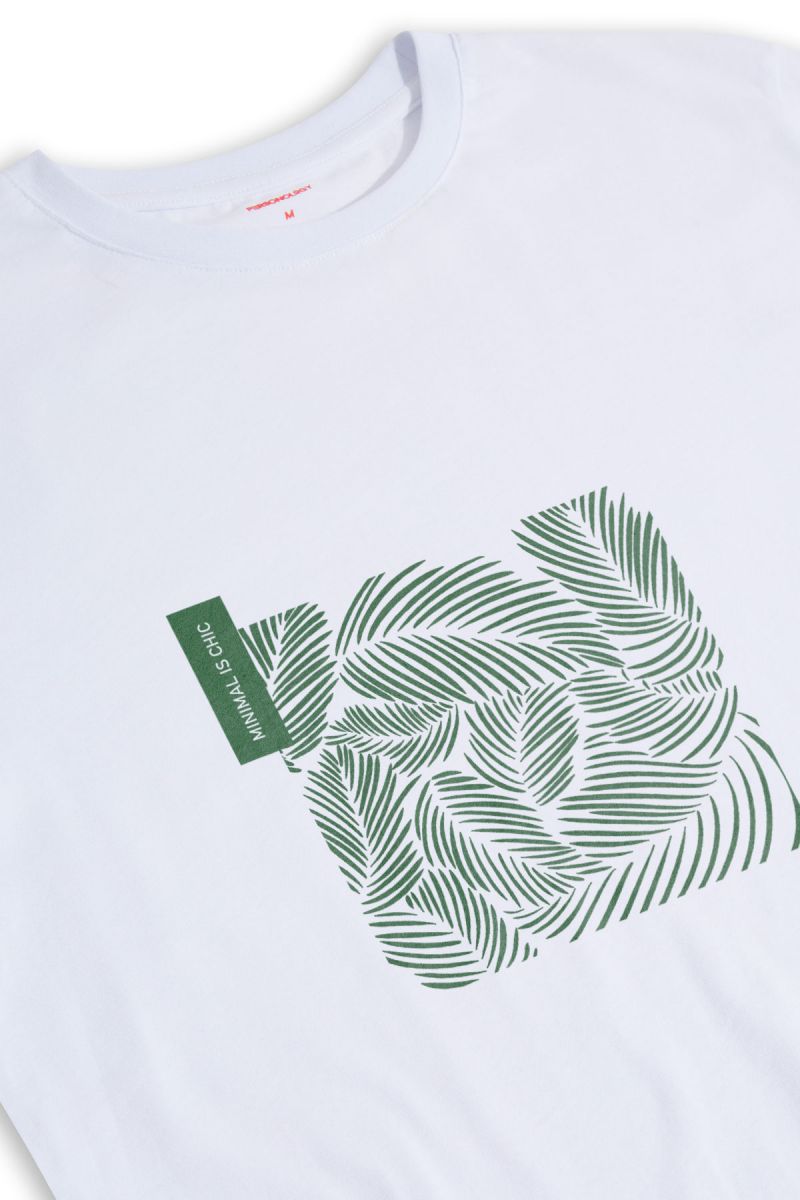 White Soft Fabric Minimal is Chic Design Short Sleeve Tee