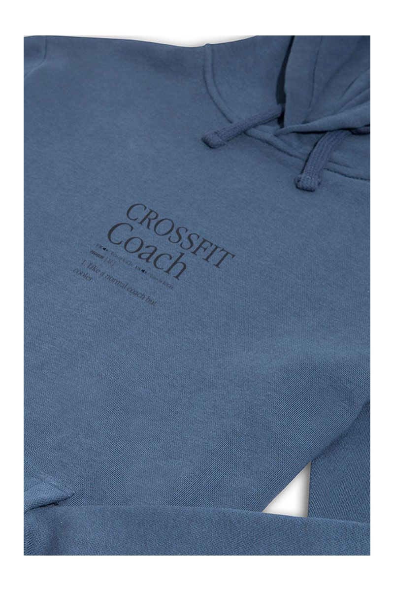 Navy Premium Cotton Crossfit Coach Design Pullover Hoodie