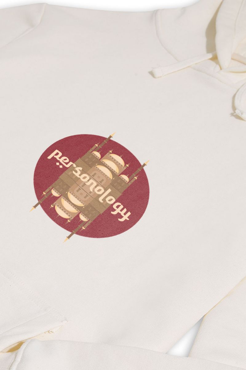 Ecru Premium Cotton Egypt Design Pullover Hoodie