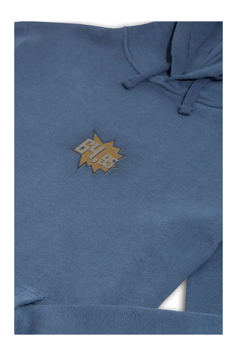 Navy Premium Cotton Price Tag Design Pullover Hoodie