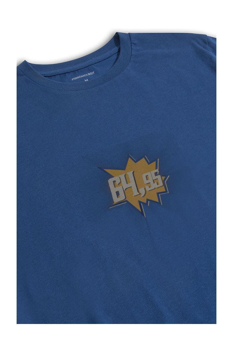 Navy Soft Fabric Price Tag Design Short Sleeve Tee