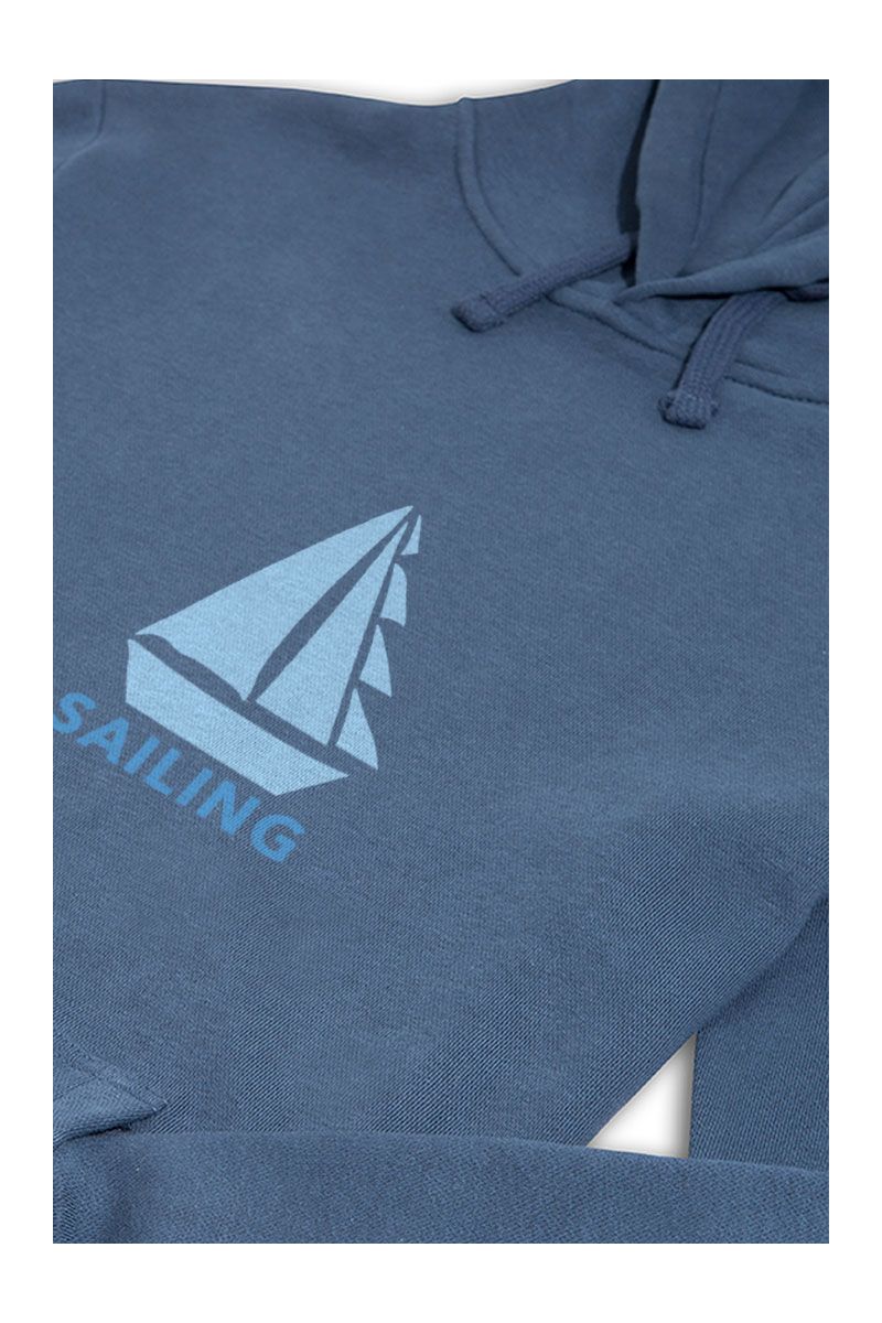 Navy Premium Cotton Sailing Design Pullover Hoodie