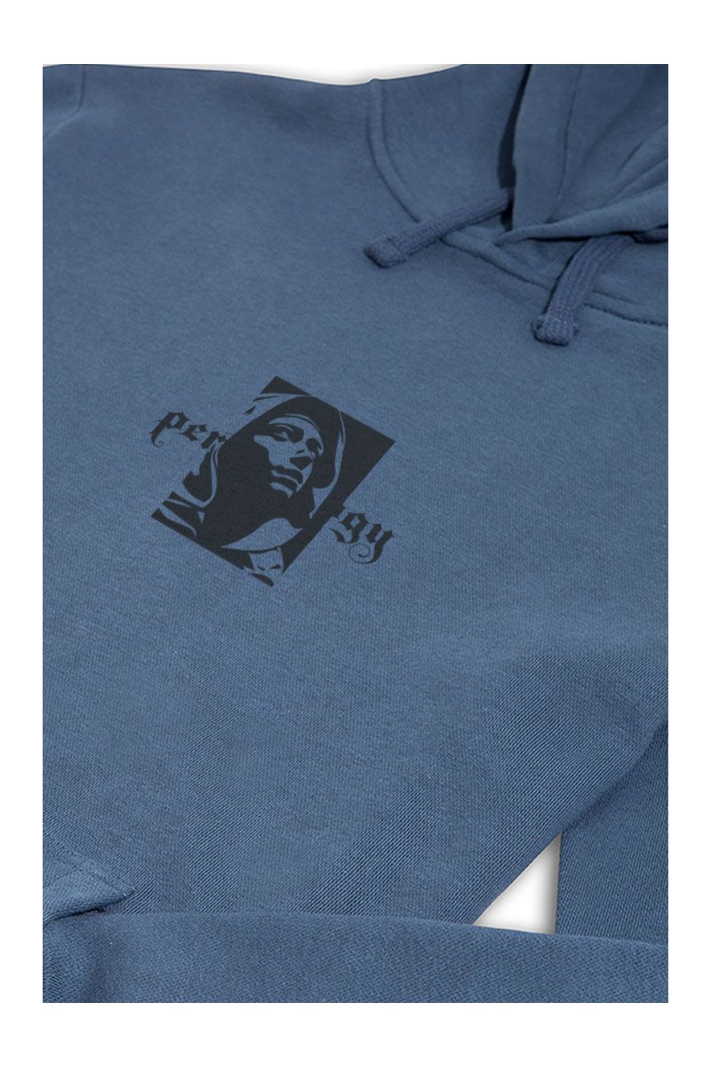 Navy Premium Cotton Virgin Mary Design Pullover Hoodie