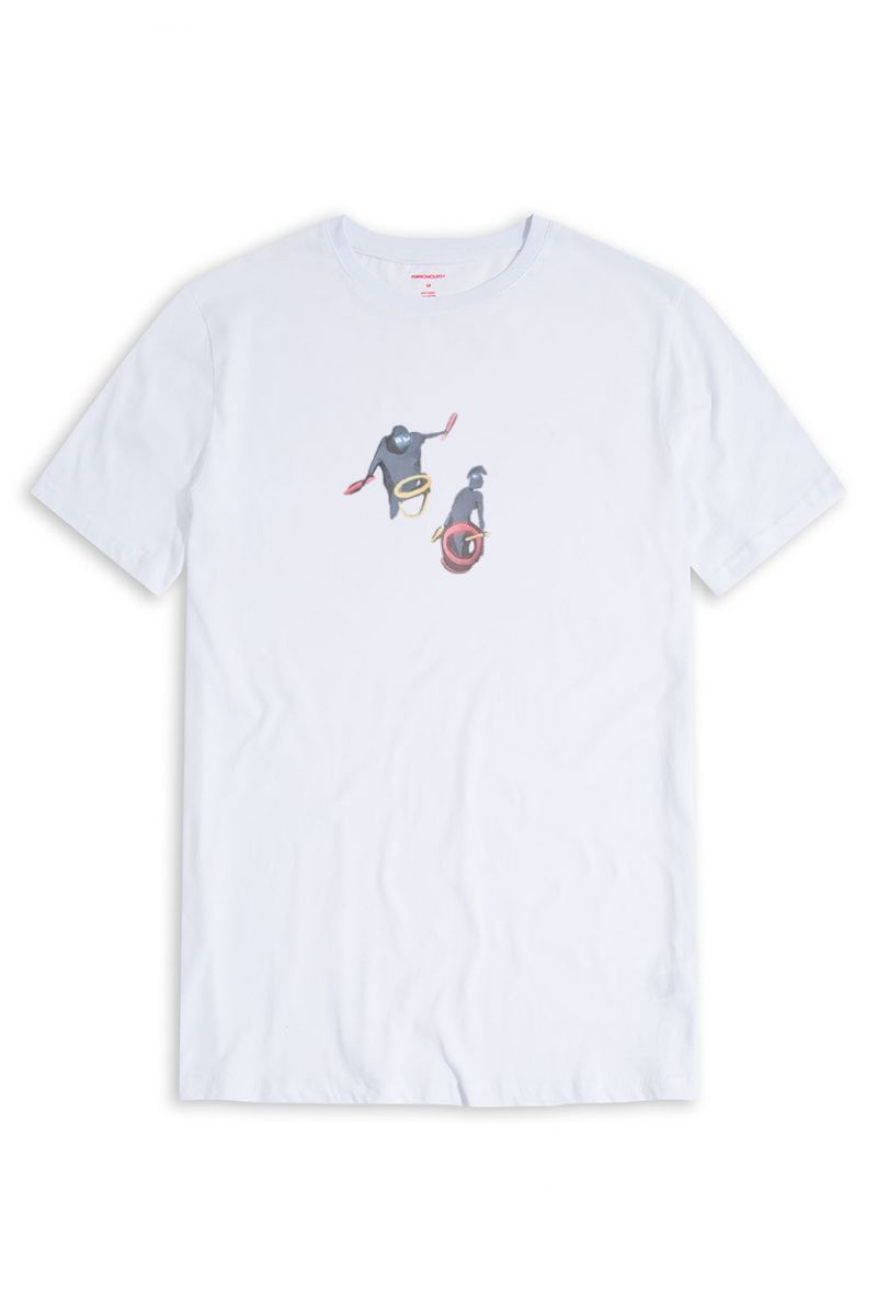 White Soft Fabric Bug Design Short Sleeve Tee