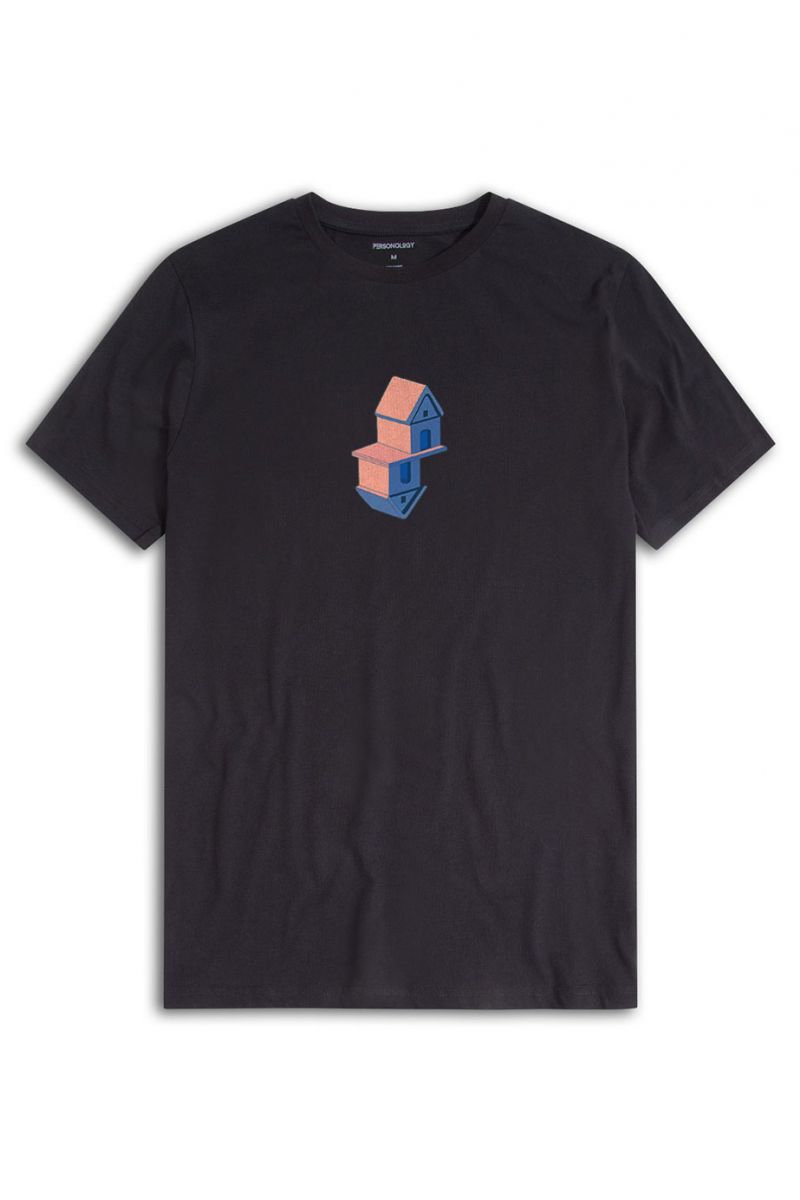 Black Soft Fabric The Dream Design Short Sleeve Tee
