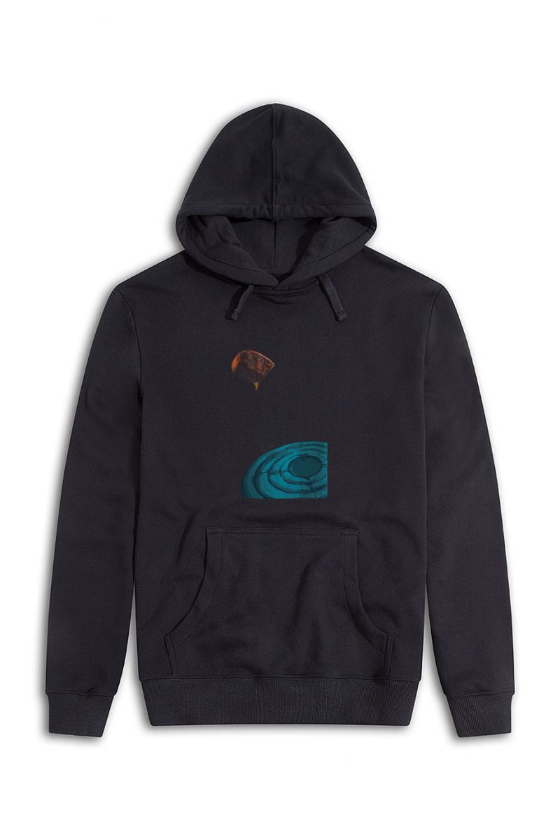 Black Premium Cotton Target Design Pullover Hoodie
