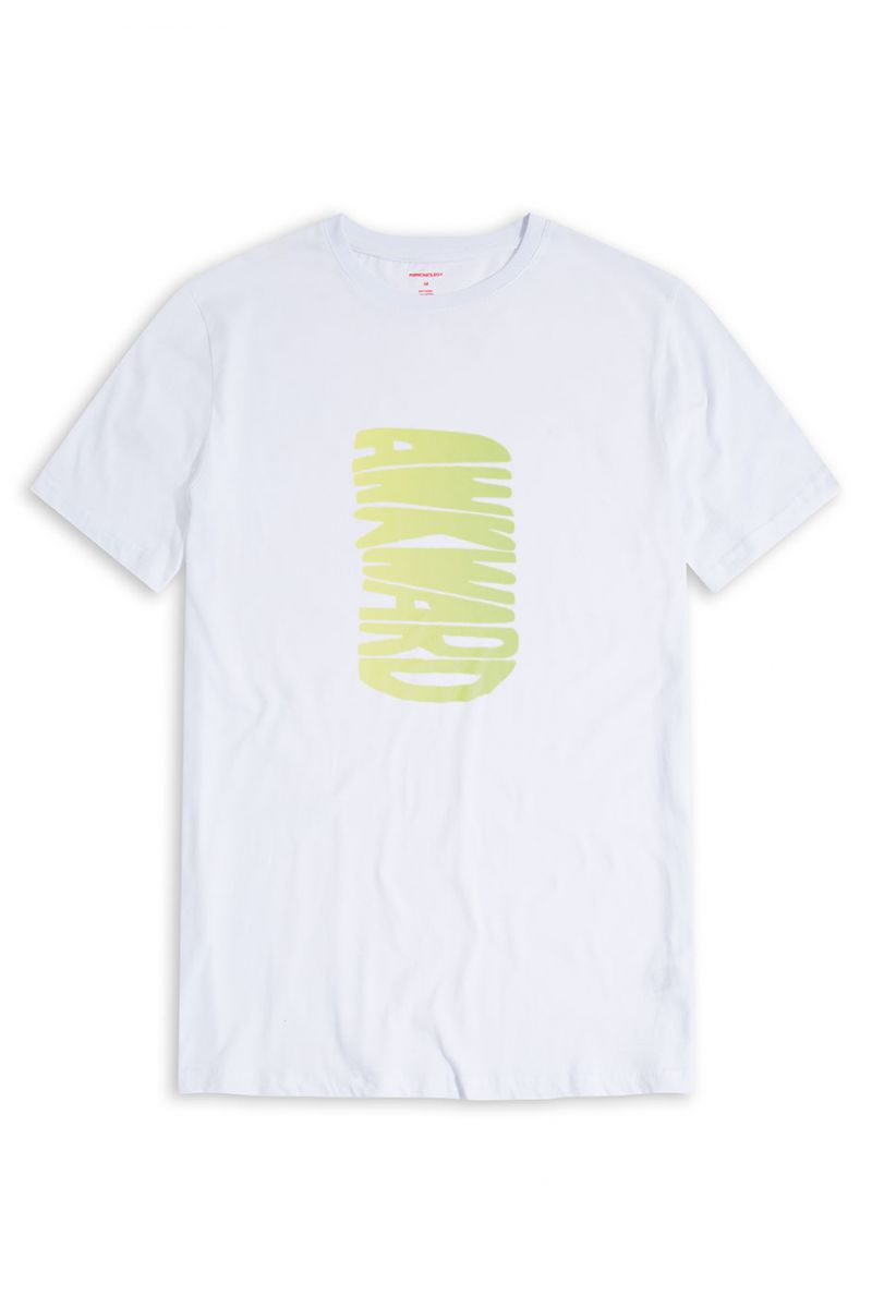 White Soft Fabric Awkward Design Short Sleeve Tee