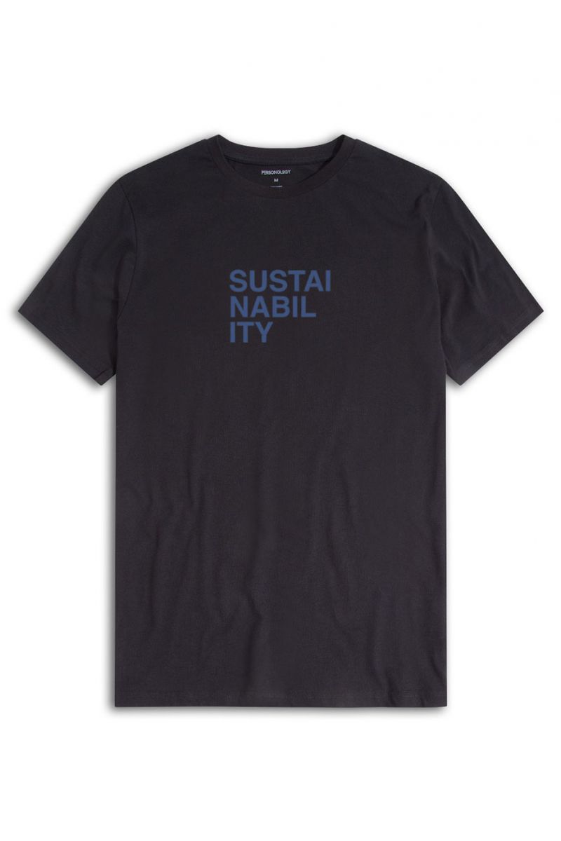 Black Soft Fabric Sustainability Design Short Sleeve Tee