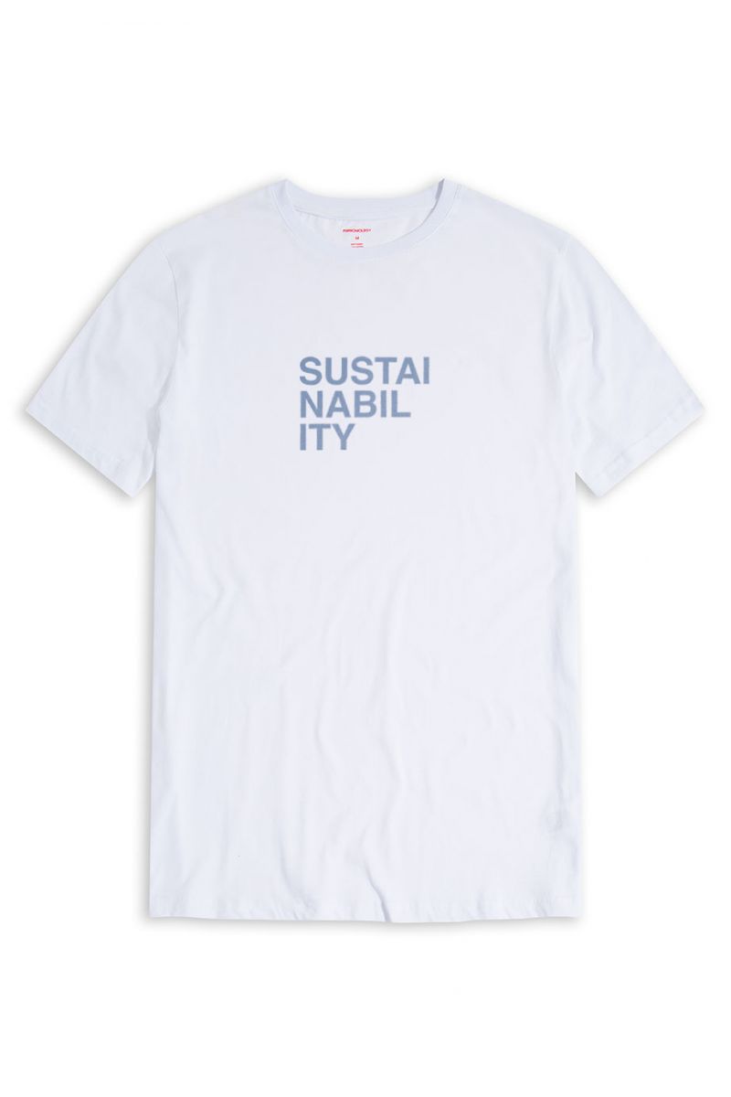 White Soft Fabric Sustainability Design Short Sleeve Tee