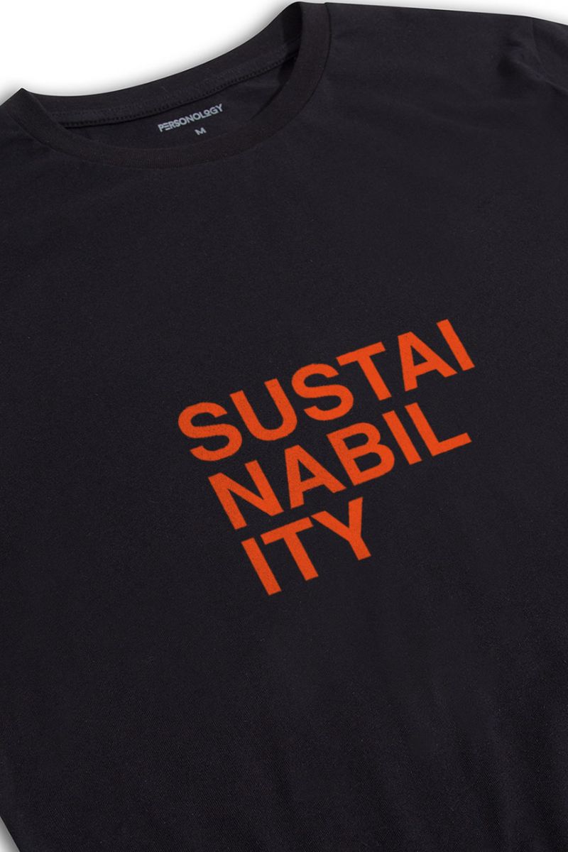 Black Soft Fabric Sustainability Design Short Sleeve Tee