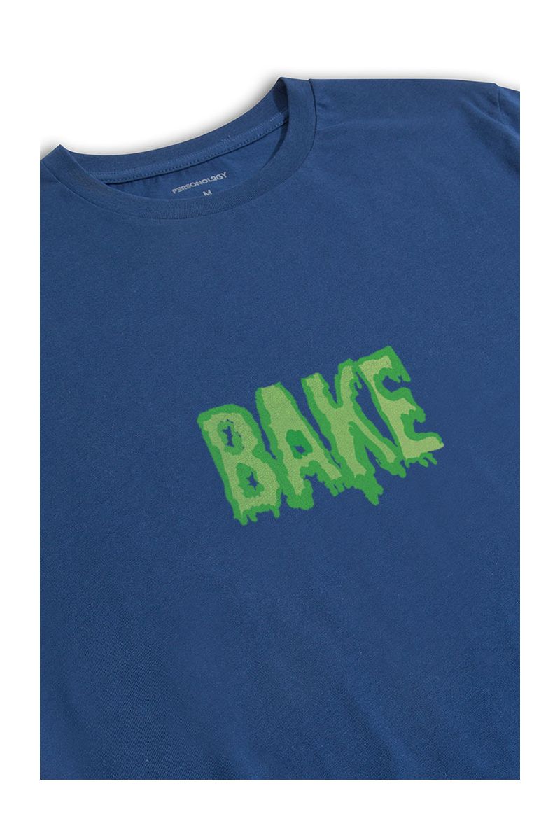 Navy Soft Fabric Bake Design Short Sleeve Tee