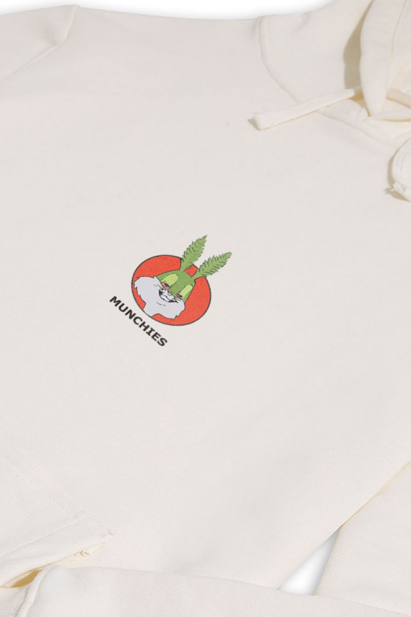 Ecru Premium Cotton Munchies Design Pullover Hoodie