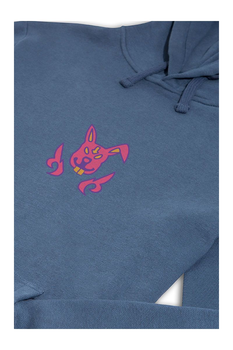 Navy Premium Cotton Crazy Dog Design Pullover Hoodie