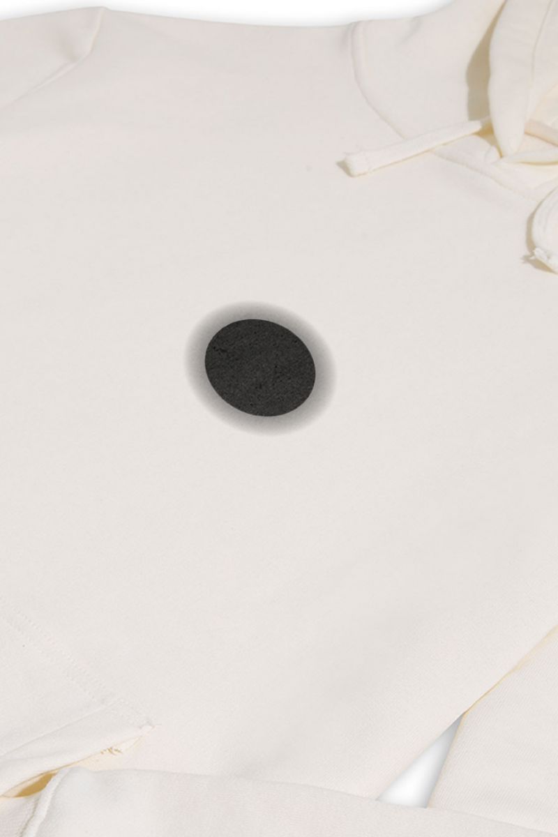 Ecru Premium Cotton Eclipse Design Pullover Hoodie