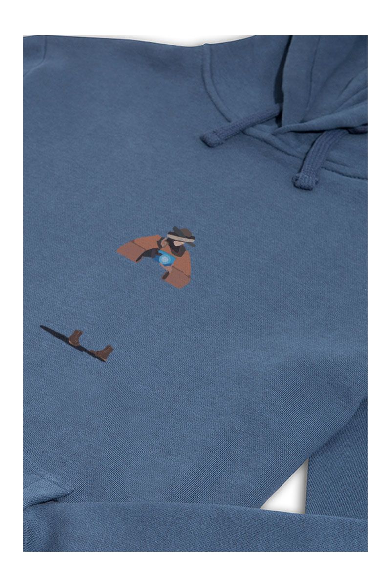 Navy Premium Cotton Acro Design Pullover Hoodie